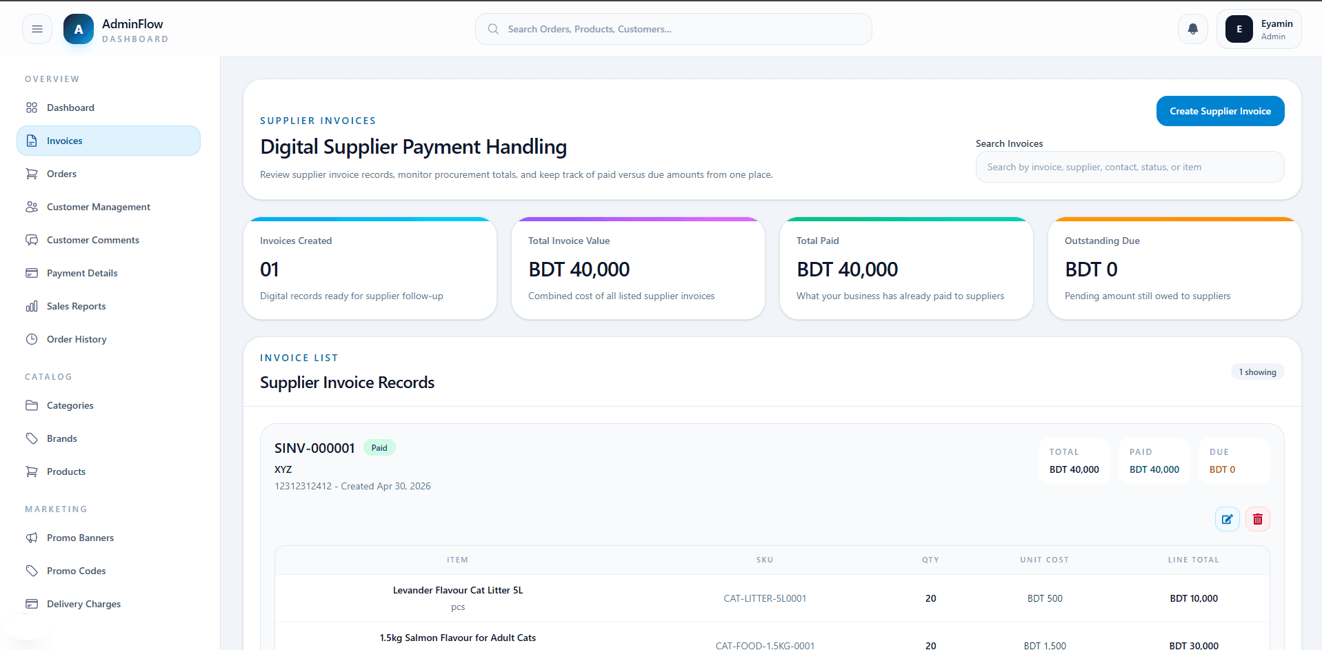 PetShop E-Commerce Admin